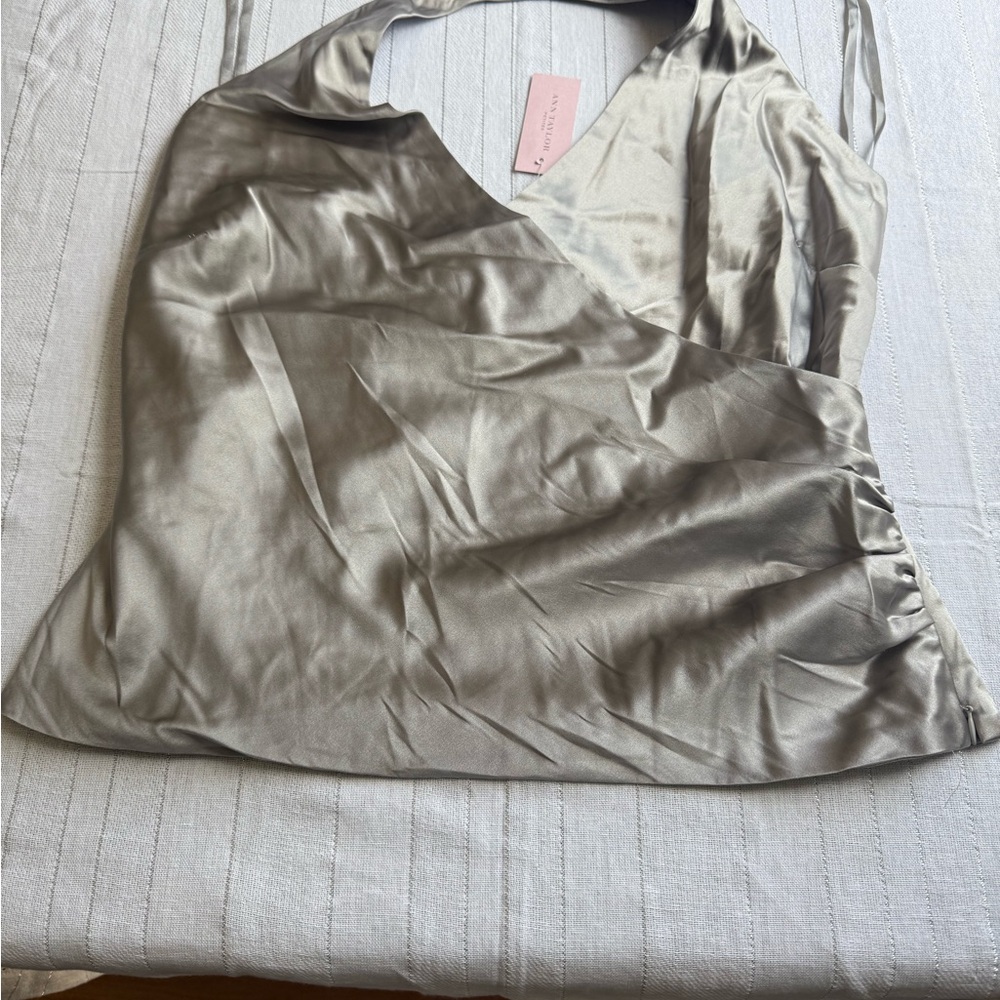 Ann Taylor Silver Camisole Top